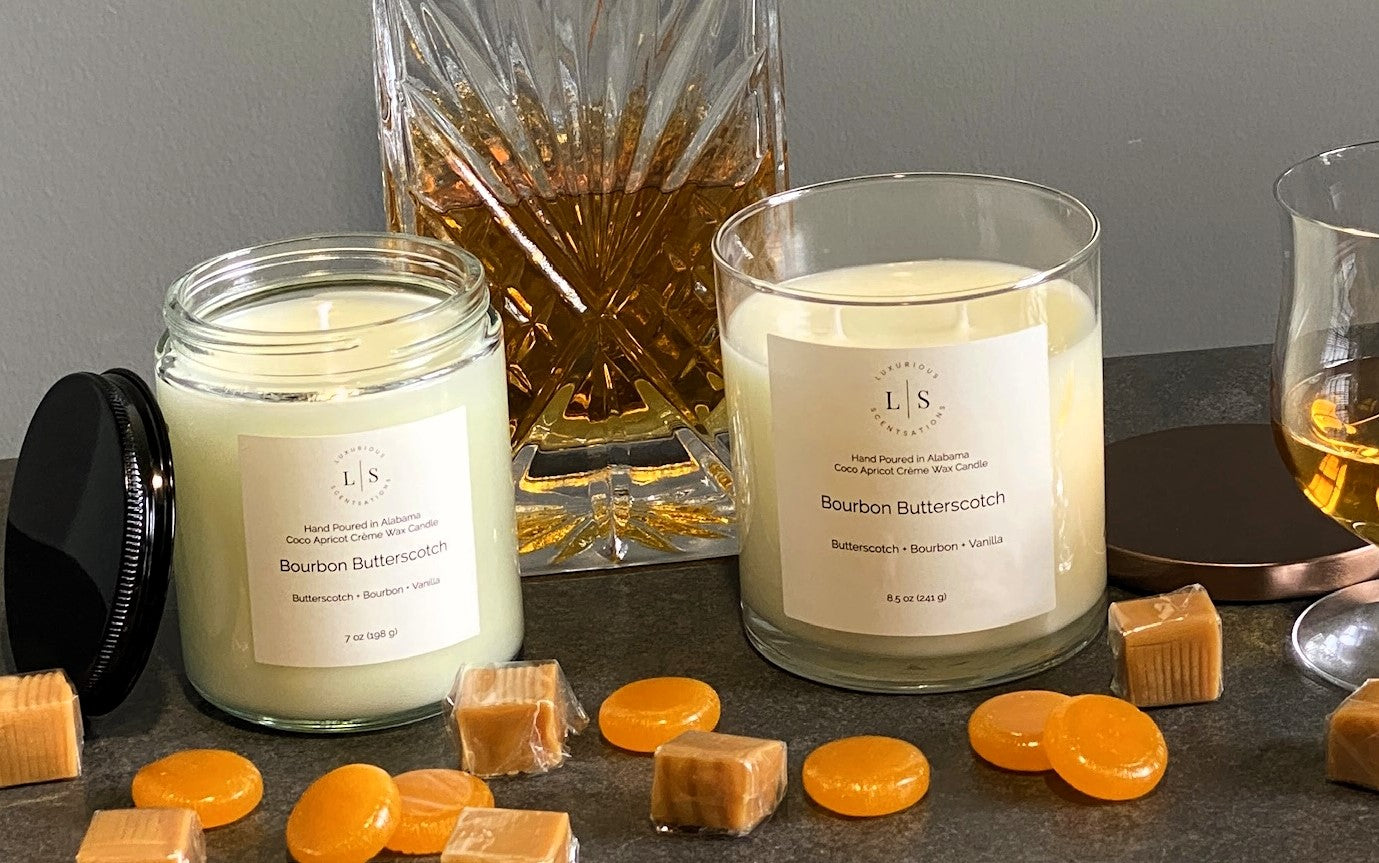 Image of Bourbon Butterscotch candle by Luxurious Scentsations of Alabama